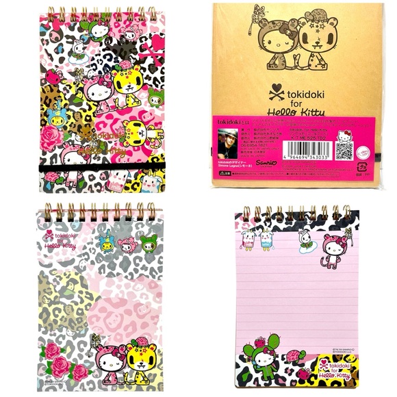 Tokidoki x Hello Kitty Spiral Notepad Memo Sanrio 2009 Lot of 3 Bundle HTF NEW - Picture 4 of 4
